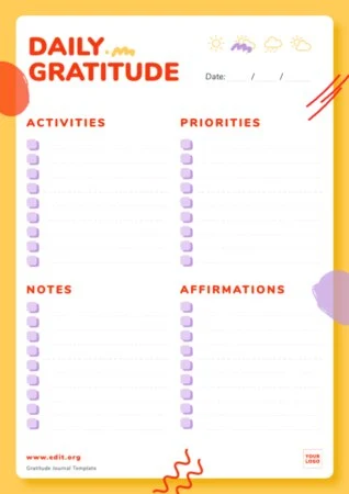 Edit a gratitude journal example