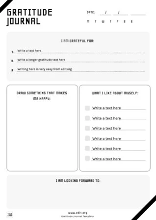 Edit a gratitude journal example