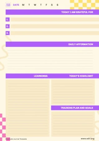 Edit a gratitude journal example