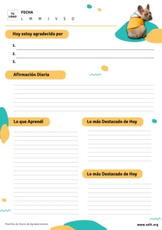 Edita un diario de gratitud digital