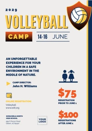 Edit a volleyball template