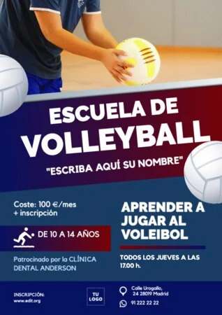 Edita un cartel de voleibol