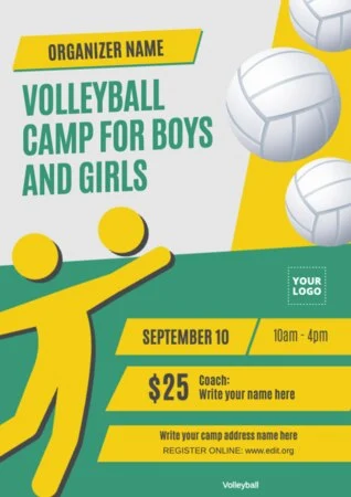 Edit a volleyball template