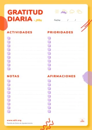 Edita un diario de gratitud digital