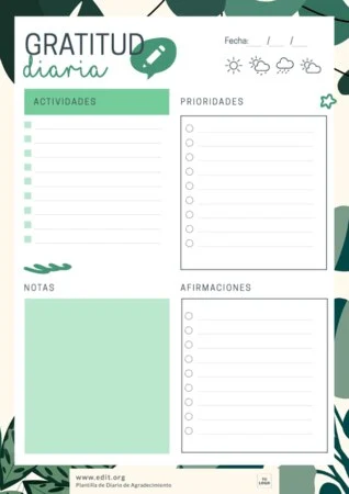 Edita un diario de gratitud digital