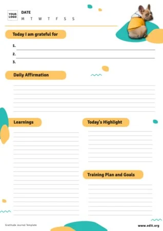 Edit a gratitude journal example