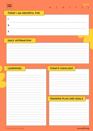 Edit a gratitude journal example