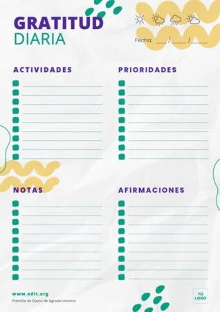 Edita un diario de gratitud digital