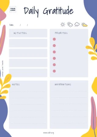 Edit a gratitude journal example