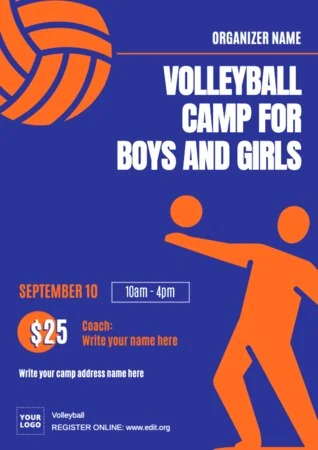 Edit a volleyball template