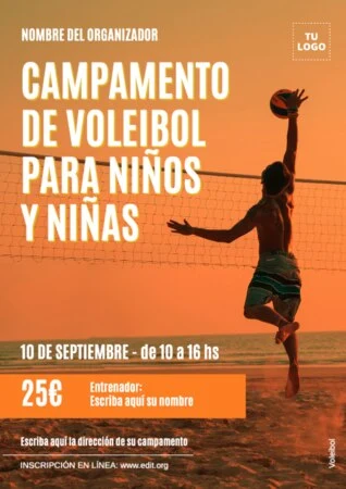 Edita un cartel de voleibol