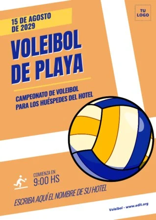 Edita un cartel de voleibol