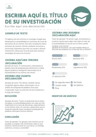 Edita un póster de investigación