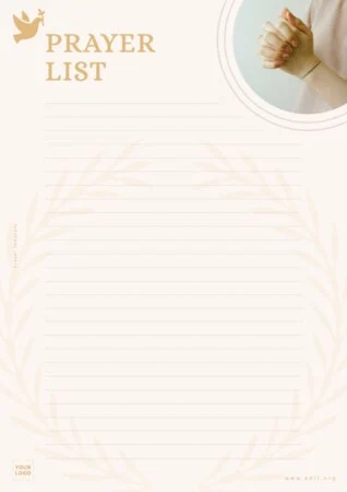 Edit a Prayer Journal sample