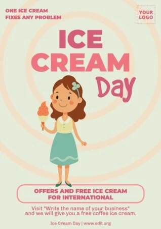 Edit an Ice Cream Day design