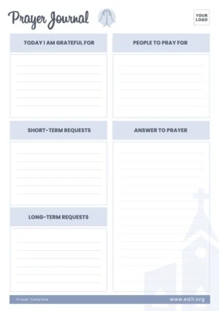 Edit a Prayer Journal sample