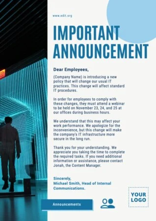 Edit an Announcement banner