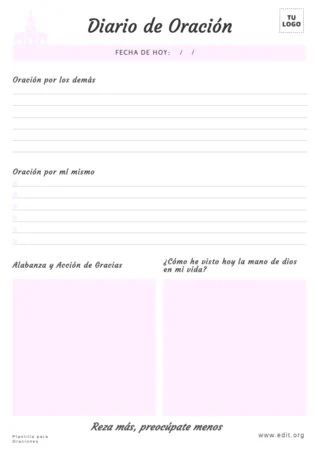 Edita un Diario de Oración Edita un Diario de Oración