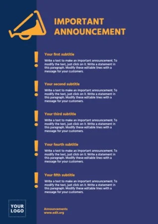 Edit an Announcement banner