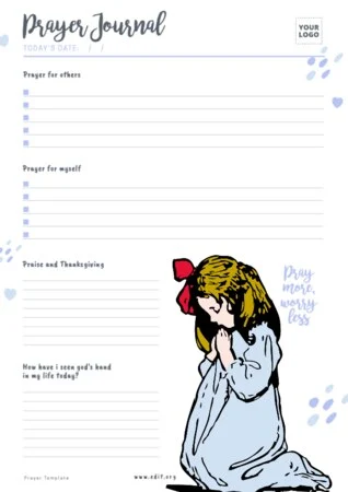 Edit a Prayer Journal sample Edit a Prayer Journal sample