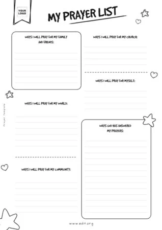 Edit a Prayer Journal sample