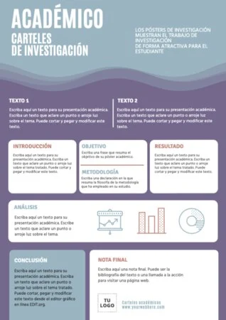 Edita un póster de investigación