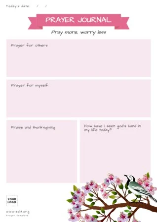 Edit a Prayer Journal sample