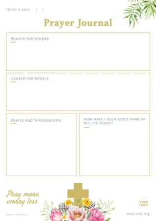 Edit a Prayer Journal sample