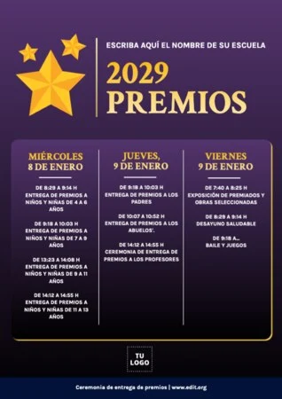 Edita un banner de entrega de premios