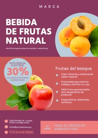 Edita una carta de zumos