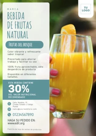 Edita una carta de zumos