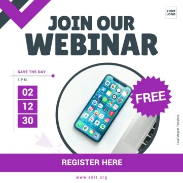 Edição de um modelo de webinar