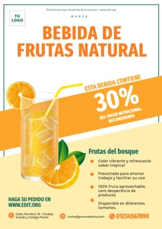 Edita una carta de zumos