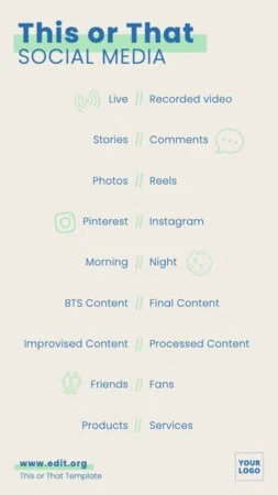 Edit an Instagram template