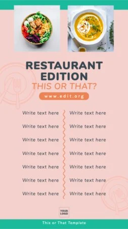 Edit designs for your restaurant