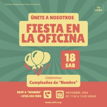 Edita un flyer de Fiesta Corporativa