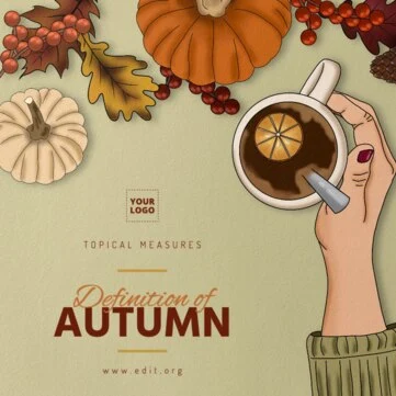 Modifier un modèle de flyer d'automne