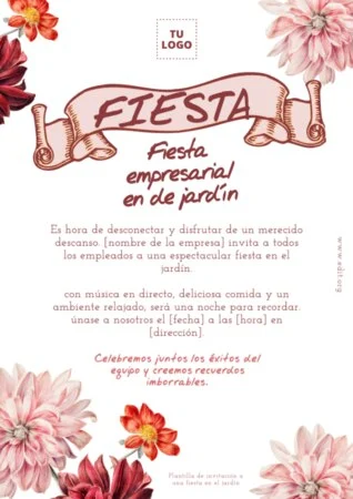 Edita un flyer de Fiesta Corporativa
