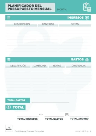 Edita una hoja de gastos personales