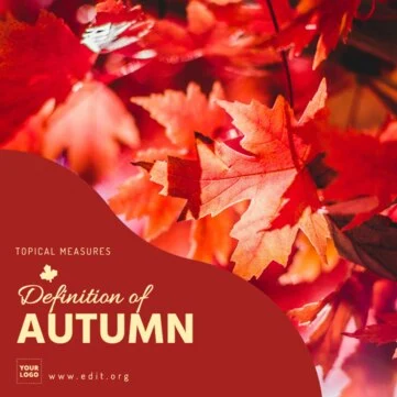 Modifier un modèle de flyer d'automne