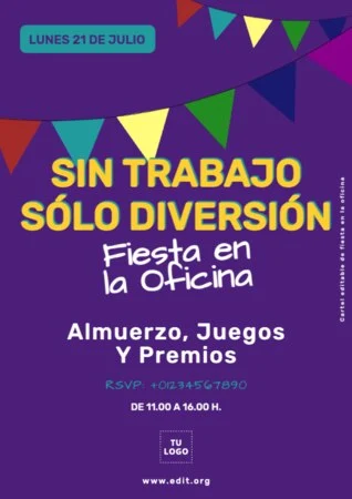 Edita un flyer de Fiesta Corporativa