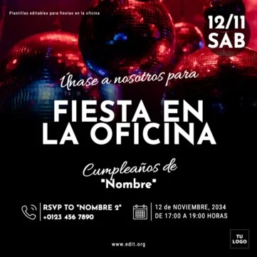 Edita un flyer de Fiesta Corporativa