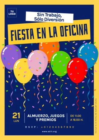 Edita un flyer de Fiesta Corporativa