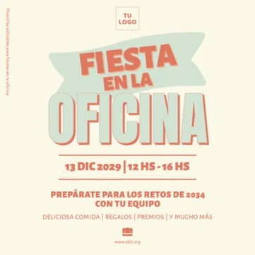 Edita un flyer de Fiesta Corporativa