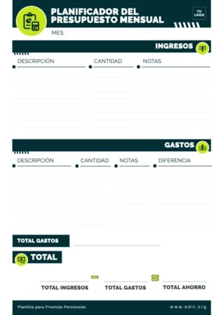 Edita una hoja de gastos personales