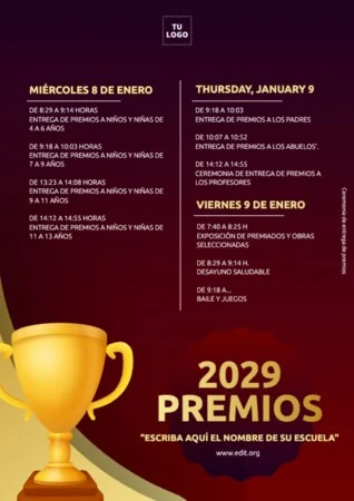 Edita un banner de entrega de premios