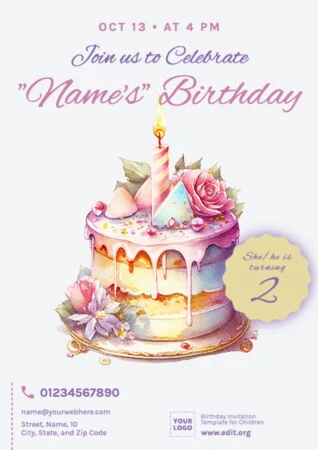 Edit a Birthday invitation