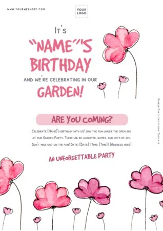 Edit a Garden Party flyer