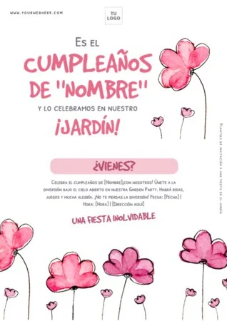 Edita un banner de Fiesta en el Jardín