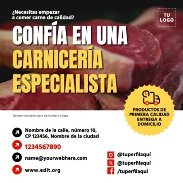 Edita un póster de Carnicería